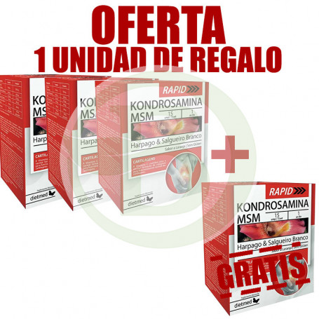 Pack 4x3 Kondrosamina Rapid 15 Ampollas Dietmed