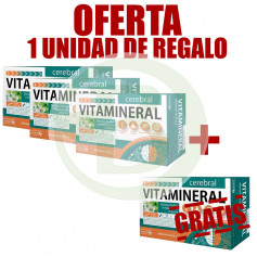 Pack 4x3 Vitamineral Cerebral 30 Ampollas Dietmed