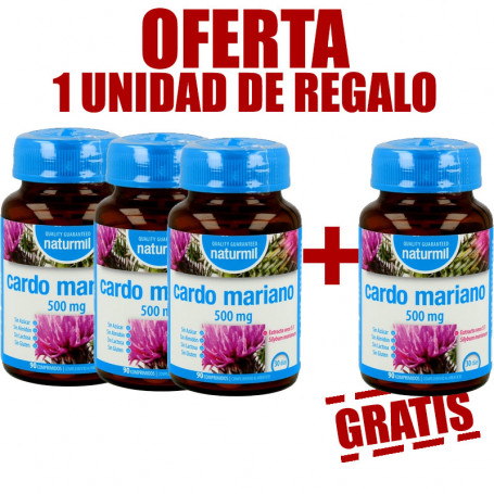 Pack 4x3 Cardo Mariano 90 Comprimidos Naturmil