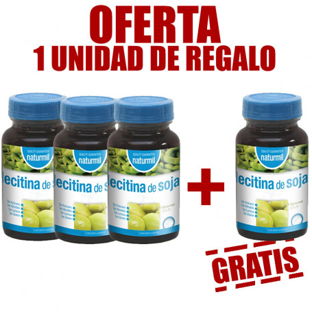 Pack 4x3 Lecitina de Soja 500Mg. 120 Perlas Naturmil