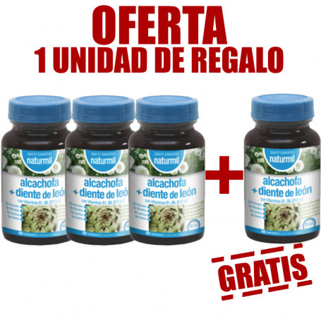 Pack 4x3 Alcachofa + Diente de León 60 Comprimidos Naturmil