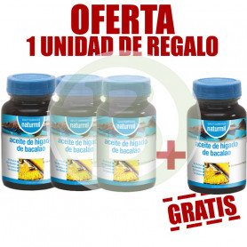 Pack 4x3 Aceite Hígado de Bacalao 400Mg. 45 Perlas Naturmil