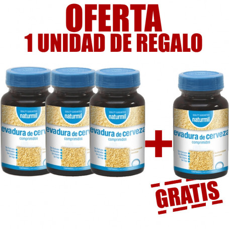 Pack 4x3 Levadura de Cerveza 480 Comprimidos Naturmil