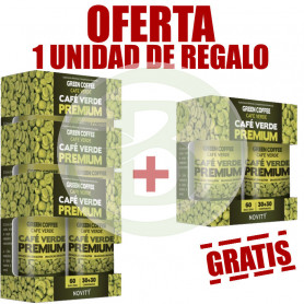 Pack 4x3 Café Verde Premium 30+30 Novity