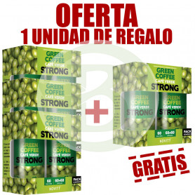 Pack 4x3 Café Verde Strong 60+60 Novity