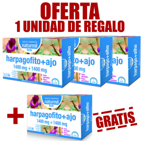 Pack 4x3 Harpago con Ajo 20 Ampollas Naturmil