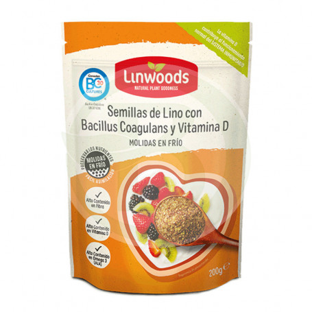 Semillas de Lino Molidas con Bacillus y Vitamina D 200Gr. Linwoods