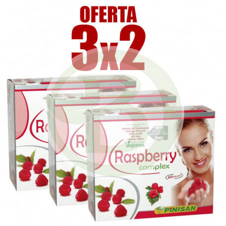 Pack 3x2 Raspberry Complex 60 Cápsulas Pinisan