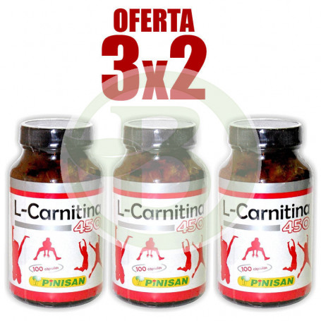 Pack 3x2 L-Carnitina 100 Cápsulas Pinisan