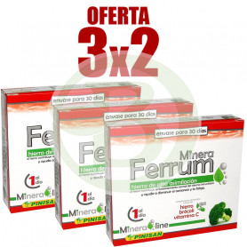 Pack 3x2 Mineraline Ferrum 30 Cápsulas Pinisan