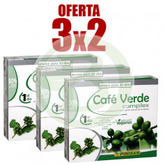 Pack 3x2 Café Verde Complex 30 Cápsulas Pinisan