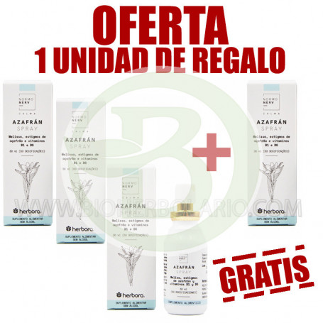 Pack 4x3 Azafrán Spray 30Ml. Herbora