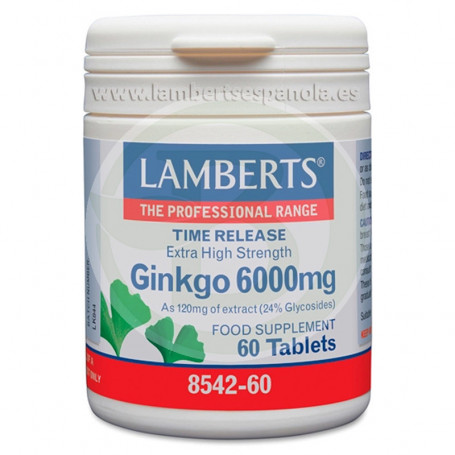 Ginkgo Biloba 6.000Mg. 60 Tabletas Lamberts