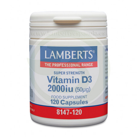 Vitamina D 2000Ui 50Μg. 120 Cápsulas Lamberts