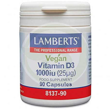 Vitamina D3 Vegan 90 Cápsulas Lamberts