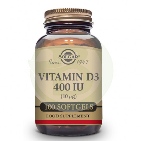 Vitamina D 400UI 100 Cápsulas Solgar