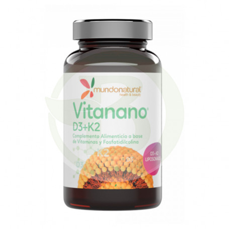 Vitanano Vitaminas D3+K2 30 Cápsulas Mundo Natural