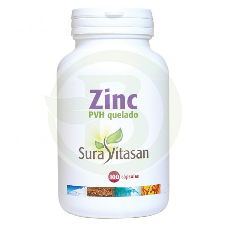 ZINC PVH QUELADO 25Mg. 100 CAPSULAS SURA VITASAN