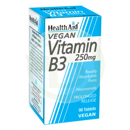 Vitamina B3 (Niacinamida) 250Mg. Health Aid