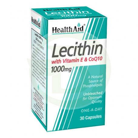 Lecitina con Vitamina E y CoQ-10 Health Aid