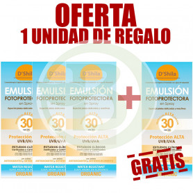 Pack 4x3 Emulsión Fotoprotectora FPS30 200Ml. Shila