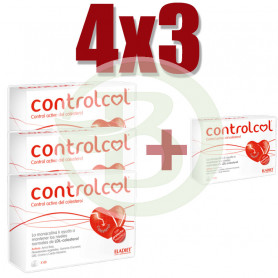 Pack 4x3 Controlcol 60 Comprimidos Eladiet