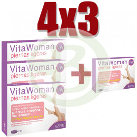 Pack 4x3 Vitawoman Piernas Ligeras 60 Comprimidos Eladiet