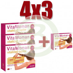 Pack 4x3 Vitawoman Vitalidad Capilar 60 Comprimidos Eladiet