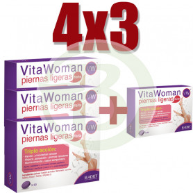 Pack 4x3 Vitawoman Piernas Ligeras Forte 60 Comprimidos Eladiet