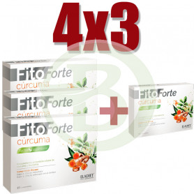 Pack 4x3 Fitoforte Cúrcuma 30 Comprimidos Eladiet