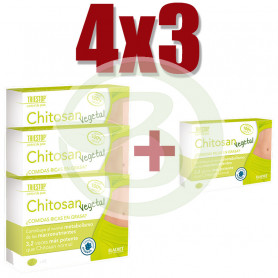Pack 4x3 Triestop Chitosán Vegetal 60 Comprimidos Eladiet