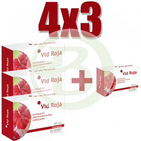 Pack 4x3 Vid Roja 60 Comprimidos Eladiet