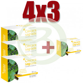 Pack 4x3 Cáscara Sagrada 60 Comprimidos Eladiet