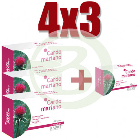 Pack 4x3 Cardo Mariano 60 Comprimidos Eladiet