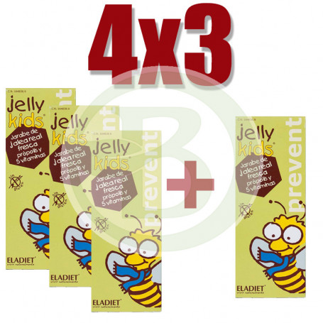 Pack 4x3 Jelly Kids Prevent 250Ml. Eladiet