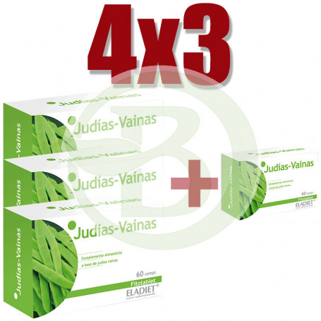 Pack 4x3 Judías 60 Comprimidos Eladiet