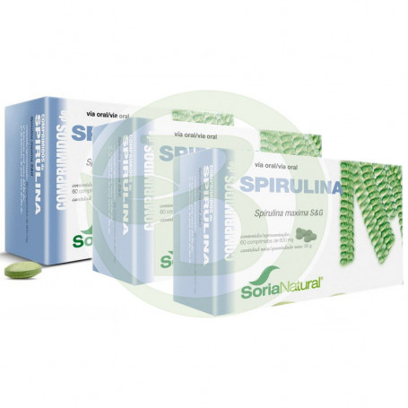 Pack 3x2 Spirulina 60 Comprimidos Soria Natural