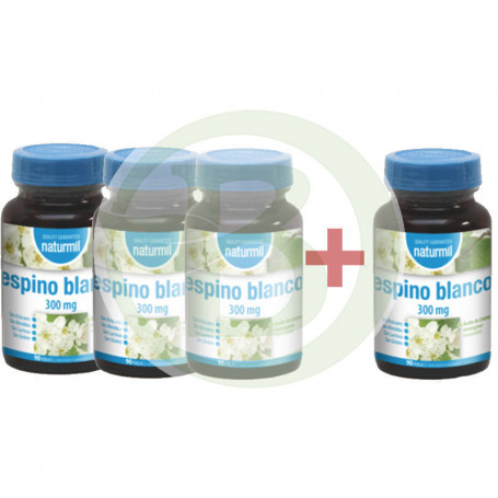 Pack 4x3 Espino Blanco 90 Perlas Naturmil