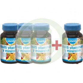 Pack 4x3 Multivitaminas y Minerales 30 Perlas Naturmil