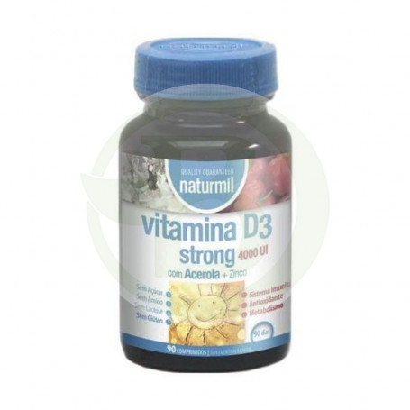Vitamina D3 Strong 4000UI 90 Comprimidos Naturmil
