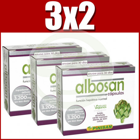 Pack 3x2 Albosan 60 Cápsulas Pinisan