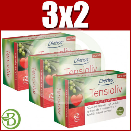 Pack 3x2 Tensioliv 60 Cápsulas Dietisa