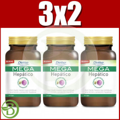 Pack 3x2 Mega Hepático 60 Cápsulas Dietisa