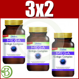 Pack 3x2 Mega Ginkgo Complex 60 Cápsulas Dietisa