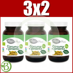 Pack 3x2 Cúrcuma con Pimienta 120 Cápsulas El Granero