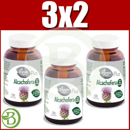 Pack 3x2 Alcachofera 120 Comprimidos El Granero