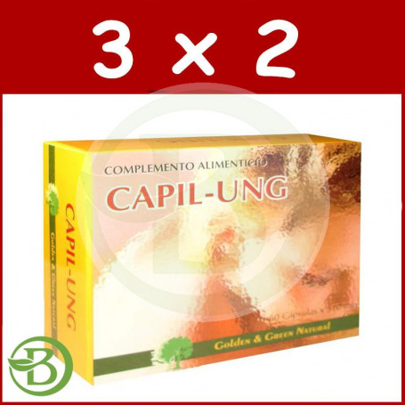 Pack 3x2 Capil UNG Golden Green 60 Cápsulas