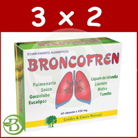 Pack 3x2 Broncofren 60 Cápsulas Golden Green