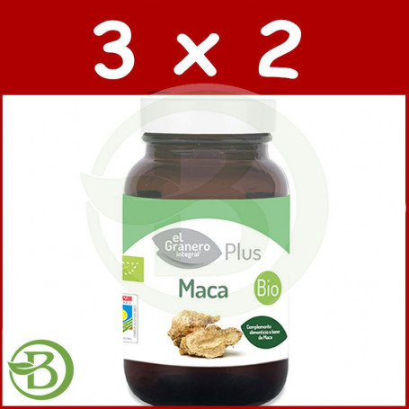 Pack 3x2 Maca BIO 60 Cápsulas El Granero