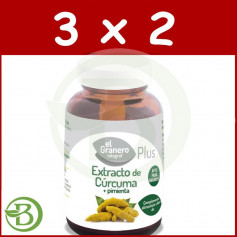 Pack 3x2 Extracto de Cúrcuma + Pimienta 60 Cápsulas El Granero